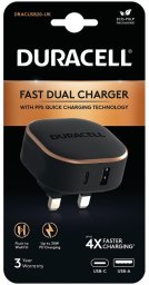 Powerbank Duracell DRACUSB20-UK ładowarka do urządzeń przenośnych Czarny