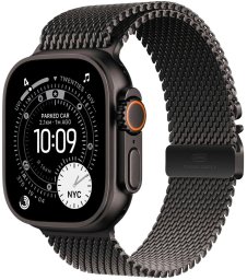 Smartwatch Apple Watch Ultra 3 GPS + Cellular 49mm Black Titanium / Titanium Milanese Loop M Czarny (MF1Q4QP/A)