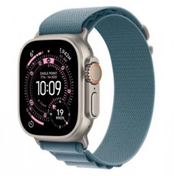 Smartwatch Apple Watch Ultra 3 GPS + Cellular 49mm Natural Titanium / Alpine Loop S Niebieski (MEWK4QP/A)