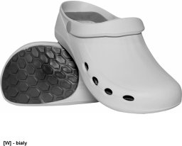 MEDIBUT BMPRIMACLOG OB SRC A E - Klapki PRIMA CLOG antyelektrostatyczne właściwości wyjmowana wkładka memory absorpcja uderzeń pod piętą - biały 38