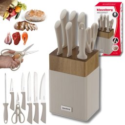 Klausberg ZESTAW NOŻY W BLOKU AKACJOWYM KB-7984