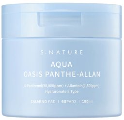 S.NATURE_Aqua Oasis Panthe-Allan Calming Pad łagodzące płatki do twarzy 60szt
