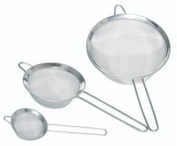KitchenCraft Sitka do przesiewania ze stali nierdzewnej - 3 sztuki