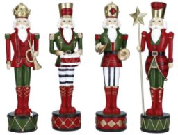 Dekoracja świąteczna Florina Zestaw 4 figurek Dziadkowie do orzechów 25,5cm / Merry Moments