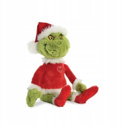 Aster Grinch - Pluszowa maskotka / przytulanka w stroju Świętego Mikołaja 43 cm