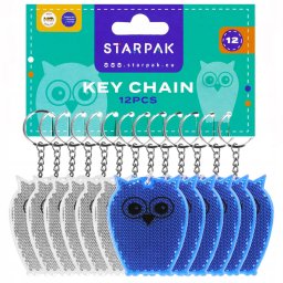 Starpak Brelok odblaskowy Sowa 7cm (12szt)