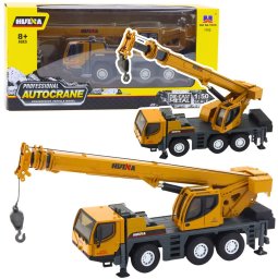 HUINA Dźwig Autokrane Pojazd Budowlany Ruchome Elementy Metalowy 1:50 EDUKAMP