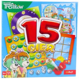 Trefl Gra planszowa 15 gier Rodzina Treflików Trefl 02823 EDUKAMP