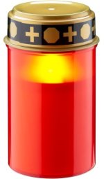 Subito Znicz LED, czerwony - Wersja kolorystyczna czerwony-złoty