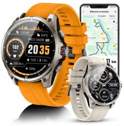 Smartwatch Zegarek GPS 5ATM AMOLED Rozmowy Bluetooth Puls Kompas Menu PL