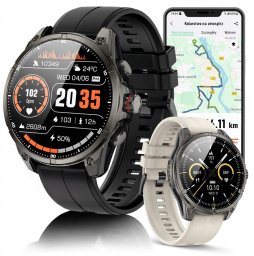 Smartwatch Męski Zegarek Menu PL GPS Amoled Rozmowy Wodoodpony 5ATM 670mAh