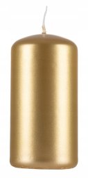 Donau Home Świeca słup Standard lakier, 50x100mm, 4 szt., złoty