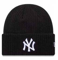 New Era Wide Cuff Beanie New York Yankees Hat 60691072 czarny One size