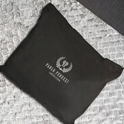 Paolo Peruzzi Saszetka męska skórzana na ramię z tłoczeniem typu carbon brązowa AL-19-BR