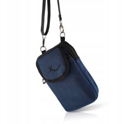 Granatowa saszetka męska na ramię z cordury SP-03-DB