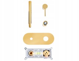 Bateria umywalkowa Beliani Bateria umywalkowa podtynkowa CLAVIJO Złoty mosiądz