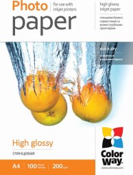 ColorWay papier fotograficzny A4 Biały błyszczący