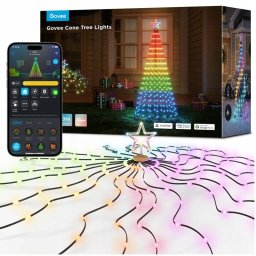 Dekoracja świąteczna Govee H6840 Cone Tree Lights | Oświetlenie LED | RGBIC, 1.82m, 2.4GHz Wi-Fi + Bluetooth