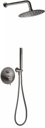 Zestaw prysznicowy Ferro BCK7PGM-SET1-S / CIRICULUS / BAT. NATRYSKOWA PODTYNKOWA 2F Z ZESTAWEM NATRYSKOWYM GUN METAL