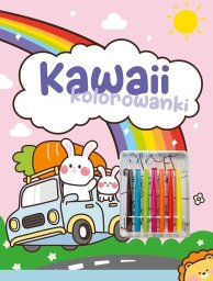 Kawaii kolorowanki różowa