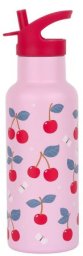 A Little Lovely Company Butelka ze słomką dla dzieci termiczna CHERRIES 0,5 L