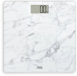Waga łazienkowa ADE Waga łazienkowa Amina, do 180 kg, 30 x 30 cm, wzór marmurowy, biała