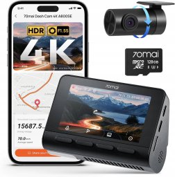 Wideorejestrator 70mai Kamera samochodowa 4K 2160p z GPS WiFi SD 128 GB 24/7