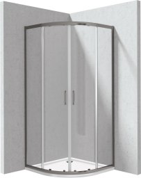 Deante Kabina prysznicowa z brodzikiem półokrągła - 80x80 cm