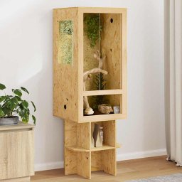 vidaXL Terrarium Brązowy 50 x 50 x 130 cm OSB