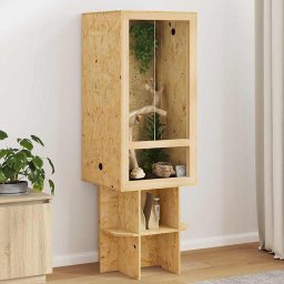vidaXL Terrarium Brązowy 50 x 50 x 130 cm OSB