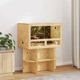 vidaXL Terrarium Brązowy 80 x 50 x 100 cm OSB