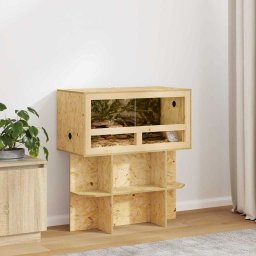 vidaXL Terrarium Brązowy 80 x 40 x 90 cm OSB