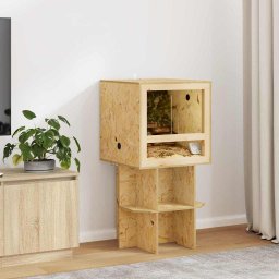 vidaXL Terrarium Brązowy 50 x 50 x 50 cm OSB