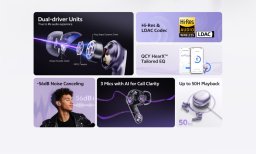 Słuchawki QCY Słuchawki TWS MeloBuds N70 (fioletowe)