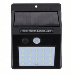 Kinkiet 4kom.pl LAMPA SOLARNA LED Czujniki ruchu i zmierzchu zewnętrzna ogrodowa 20 LED