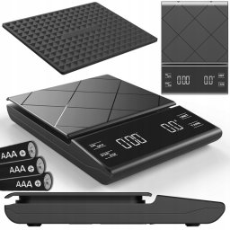 Waga kuchenna ARSA GO LCD TARA ELEKTRONICZNA 3kg 0,01g czarny 3 kg