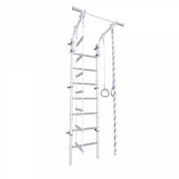 Drabinka gimnastyczna Kometa Next Lite biała | 220 cm + lina + kółka + drążek