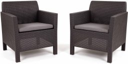 Keter Komplet foteli ogrodowych Orlando DUO dla 2 osób 65x65x75cm
