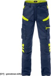 Spodnie ochronne męskie do pasa odblaski wiele kieszeni + na nakolanniki wstawki Cordura strecz 2555 STFP FRSTDS-2555 50