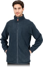 Męska bluza ochronna stójka zamek dzianina polarowa fason grafitowy. REGULAR POLAR-SMOFI XL