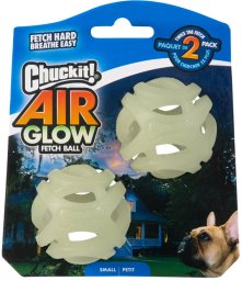 Pet Supplies Chuckit! Max Glow Air Fetch Piłka glowing in the dark zabawka dla psa small 5 cm 2 szt.