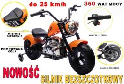 SUPER-TOYS MOTOR CHOPPER "HELD", POMPOWANE KOŁA DO 25 KM/H, PODŚWIETLANY SILNIK/XB1058