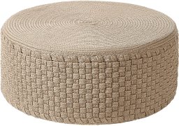 Beliani Puf ogrodowy 70 cm beżowy MITHI