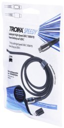 Kabel USB Troika Kabel ładujący Speedy, 1m, adapter USC-C na lightning, czarny