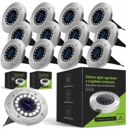 ARSA-GO 12x LAMPA LED OGRODOWA WBIJANA DYSK DO OGRODU GRUNTOWA MOCNA 16 LED