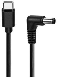 Kabel USB Goobay USB-C - DC 5.5 x 2.1 mm 1 m Czarny
