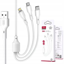Kabel USB Hello Case USB-C - microUSB 1 m Biały (CABL0045)