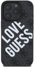 Guess PU Leather 4G Big Love Logo MagSafe Case for iPhone 16 Pro Max Black standard
