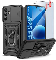 krainaGSM Etui Pancerne CZARNE SLIDE do Samsung S25 FE wzmocnione