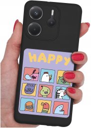 ETUI do Xiaomi Redmi Note 14 4G | WZORY | SILIKONOWE MATT CASE + SZKŁO 9H